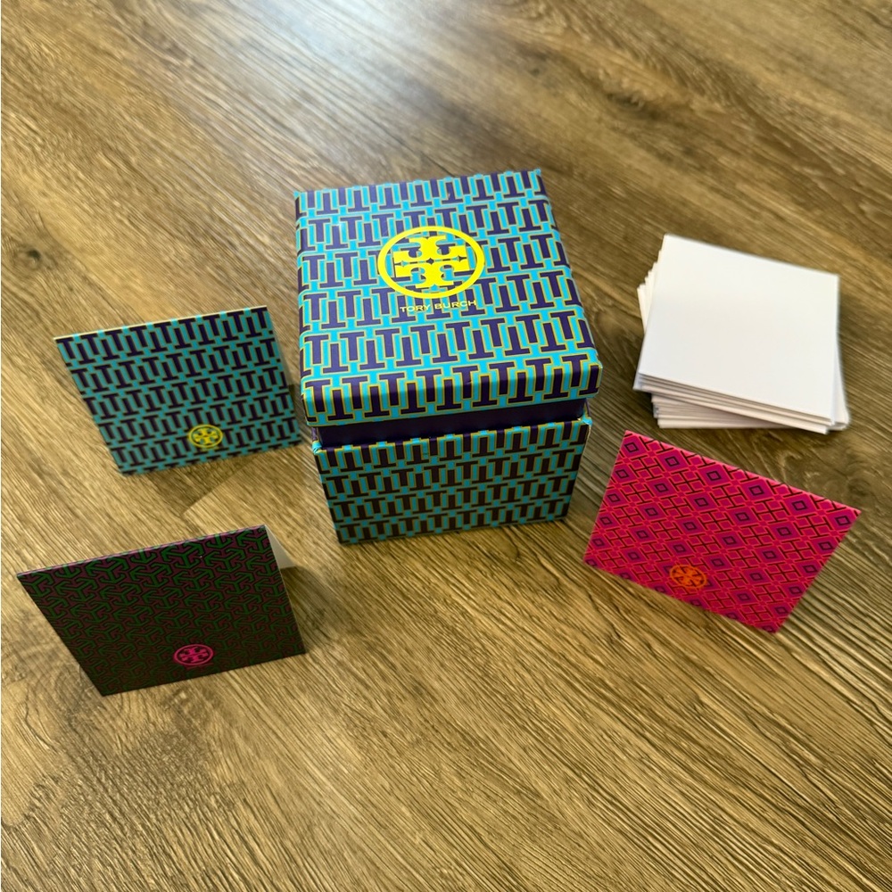 Tory Burch Geometric Box with Colorful Cards